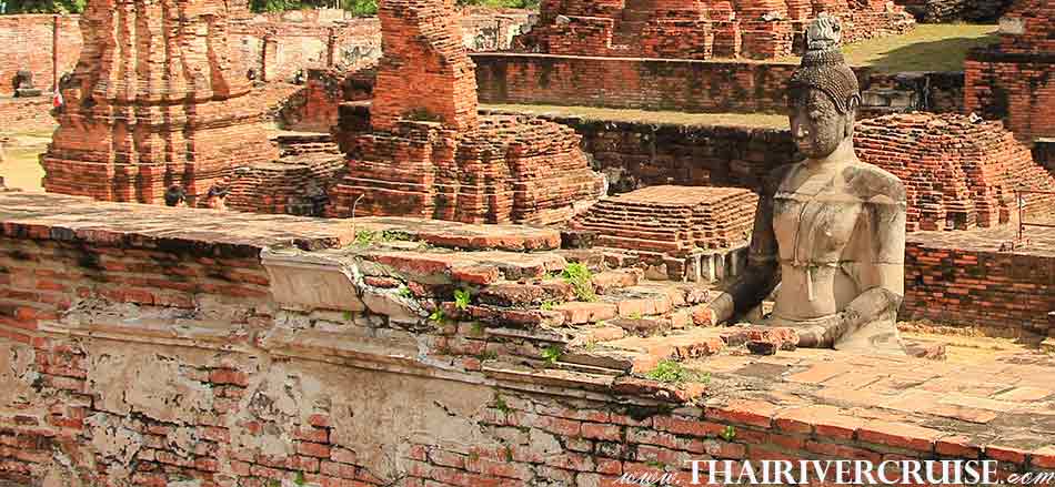 Ancient Ruin Buddhist Temple Wat Mahatad, Grand Pearl Cruise Ayutthaya 